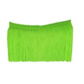 Kód: 39345 Neon színű vágott végű rojt 10 cm  hosszú - VERDE FLUO /  39345